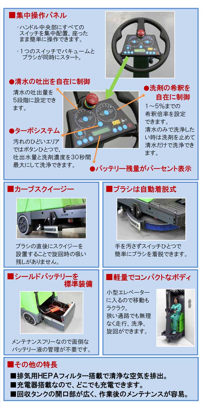 自動床洗浄機 スクラブメイトクレバー500rb クリーンショップ